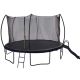 Sudzendf 12 ft. Black Trampoline with Enclosures and Slide