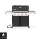 Weber Genesis E-415 4-Burner Natural Gas Grill in Black with Cast-Iron Grates