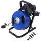 Lukvuzo 60 ft. x 1/2 in. Drain Cleaner Machine Electric Drain Auger with 4 Cutter and Foot Switch for 1 in. to 4 in. Pipes
