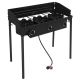 Karl home 3-Burner Portable Propane Gas Grill in Black with Windscreen