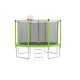 TIRAMISUBEST T-Adventurer 12 ft. Trampoline for Kids with Safety Enclosure Net, Basketball Hoop and Ladder, Easy Assembly