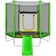TIRAMISUBEST T-Adventurer 7 ft. Trampoline for Kids with Safety Enclosure Net, Slide and Ladder, Easy Assembly