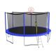 TIRAMISUBEST T-Adventurer 14 ft. Trampoline for Kids with Safety Enclosure Net, Basketball Hoop and Ladder, Easy Assembly