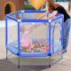 SUNRINX 55 in.Blue Round Mini Toddler Trampoline with Safety Enclosure