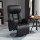 HOMCOM Black Faux Leather Massage Chair