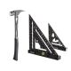 Stiletto 15 oz. TiBone Smooth Face with Curved Handle with 7 in. Carpenter Square with Level and 4.5 in. Trim Square (3-Piece)