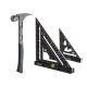 Stiletto 14 oz. TiBone Milled Face with Curved Handle with 7 in. Carpenter Square with Level and 4.5 in. Trim Square (3-Piece)