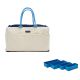 Character 14 in. 9 Pocket Blue Canvas Tool Bag with 4 Blue Storage Organizers