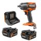 RIDGID 18V Starter Kit with¬† 2¬† 4.0 Ah MAX Output Batteries and Charger with Brushless Mid Torque Impact Wrench