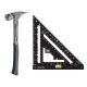Stiletto 14 oz. TiBone Milled Face with Curved Handle with 7 in. Carpenter Square with Level (2-Piece)