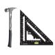 Stiletto 15 oz. TiBone Milled Face with Curved Handle with 7 in. Carpenter Square with Level (2-Piece)