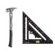 Stiletto 15 oz. TiBone Smooth Face with Curved Handle with 7 in. Carpenter Square with Level (2-Piece)