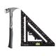 Stiletto 14 oz. TiBone Smooth Face with Curved Handle with 7 in. Carpenter Square with Level (2-Piece)
