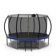 Sudzendf 14 ft. Trampoline for Kids with Safety Enclosure Net Basketball Hoop and Ladder Easy Assembly