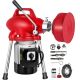 VEVOR Drain Cleaner Machine 250-Watt Electric Drain Auger Autofeed 2-Piece 41 ft. x 3/5 in. Cables for 3/4 in. to 4 in. Pipe