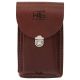 Weaver Tool Gear Large Leather Clip-On Cell Phone Holder Leather Brown