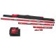 Milwaukee 10 in./24 in./48 in./78 in. REDSTICK Magnetic Box Beam and Torpedo Level Set with Green 100 ft. Laser Level Set