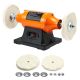 VEVOR Corded Bench Buffer Polisher 8 in. 3/4 HP 3450 RPM 4.8-Amp Benchtop Lathe Polishing for Jewelry Wood Silver Amber Metal