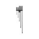 TEKTON Angled End Handled Pry Bar Set with Wall Hanger, 5-Piece (12,17,25,36,45 in.)