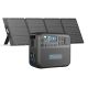 BLUETTI 2200W Continuous/4800W Peak Output Power Station Black Push Button Start LiFePO4 Battery Generator + 200W Solar Panel