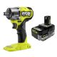 RYOBI ONE+ HP 18V Brushless Cordless Compact 1/2 in 4 Mode Impact Wrench with 4.0 Ah HIGH PERFORMANCE Battery