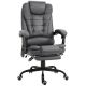 Vinsetto Gray 7-Point Faux Leather Vibrating Massage Office Chair, High Back Executive with Lumbar Support