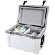 AFAIF 52 qt. Insulated Portable Chest Cooler Cooler Box, White Ice Chest Lunch Box for Camping, Beach, Picnic, Travel, Outdoor