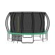 Boosicavelly 15 ft. Green Galvanized Anti-Rust Outdoor Round Trampoline with Balance Bar with Enclosure Net and Carriage Bag