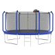 Tunearary Basketball Hoop Equipped 12 ft. ASTM Approved Reinforced Type Safe Recreational Outdoor Trampoline Kit with Enclosure