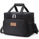 ITOPFOX 9 Qt. Medium Insulated Lunch Box Soft Cooler Tote Bag for 12 Can in Black