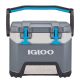 ITOPFOX 25 Qt. Heavy Duty BMX Ice Chest Cooler with Cool Riser Technology in Carb-Gray-Blue