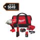 Milwaukee M12/M18 12/18V Lithium-Ion Cordless 3/8 in. Ratchet and 1/2 in. High Torque Impact Wrench with Friction Ring Combo Kit