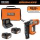 RIDGID 18V (2) 4.0 Ah Batteries and Charger Kit with 18V Brushless Cordless 16-Gauge Straight Finish Nailer