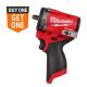 Milwaukee M12 FUEL 12V Lithium-Ion Brushless Cordless Stubby 3/8 in. Impact Wrench (Tool-Only)
