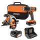 RIDGID 18V Cordless 2-Tool Combo Kit with 2.0 Ah Battery, 4.0 Ah Battery, Charger, and Tool Bag