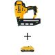 DEWALT 20V MAX XR 16-Gauge Lithium-Ion Cordless Finish Nailer with 20V MAX Compact Lithium-Ion 4.0Ah Battery Pack