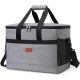 ITOPFOX 34 qt. Soft Cooler Bag with Hard Liner Insulated Picnic Lunch Bag for Camping Family Outdoor Activities in Gray
