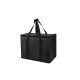 Angel Sar 17 .58 qt. XL-Large Insulated Grocery Bag Reusable Waterproof Leak-Proof Lunch Cooler for Picnic, Black (2-Pack)