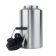 Angel Sar 4 qt. Stainless Steel Double Vacuum Beverage Jug Cooler with Handle for Hot and Cold Drinks