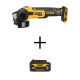 DEWALT 20V MAX XR Cordless Brushless 4.5 in. Slide Switch Small Angle Grinder with Kickback Brake with 20V MAX 3Ah Battery Pack