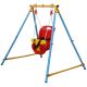 GOGEXX 48 in. L x 40 in. W x 44 in. H Baby Toddler Outdoor Metal Swing Set Safety Belt Kids Swing Playground Equipment Game Kit