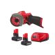 Milwaukee M12 FUEL 12V Lithium-Ion Brushless Cordless 3 in. Cut Off Saw w/M12 XC 5.0 Ah Battery (2-Pack) Starter Kit and Charger