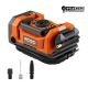 RIDGID 18V Dual Function Cordless Inflator (Tool Only) with Valve Adaptor, Needle, (2) Nozzles, and 12V Power Cord