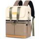 Angel Sar 26 qt. Waterproof Leak Proof Insulated Backpack Cooler with Double Decker and 12 Ice Packs for Women, Khaki