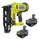 RYOBI ONE+ 18V AirStrike 16-Gauge Cordless Finish Nailer with ONE+ 18V Lithium-Ion 4.0 Ah Battery (2-Pack)