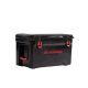 Tunearary 40 qt. Outdoor Black and Red Insulated Box Cooler with Stretch Lock, Non-Slip Rubber Mat and 4 Handles