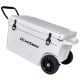 Tunearary 75 qt. Outdoor White Insulated Box Cooler with Stretch Lock, Non-Slip Rubber Mat and 2 Wheels