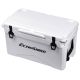 Tunearary 35 qt. Outdoor White Insulated Box Cooler with Stretch Lock, Non-Slip Rubber Mat and 4 Handles