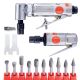 SKYSHALO Air Die Grinder Kit Right Angle Grinder w/Die Grinder Combo and 10-Piece Single Cut Carbide Burr Set Lightweight Bearing