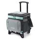 Angel Sar 30 qt. Leakproof Insulated Soft-Side Cooler Bag with Wheels and All-Terrain Cart for Camping, Gray and Green